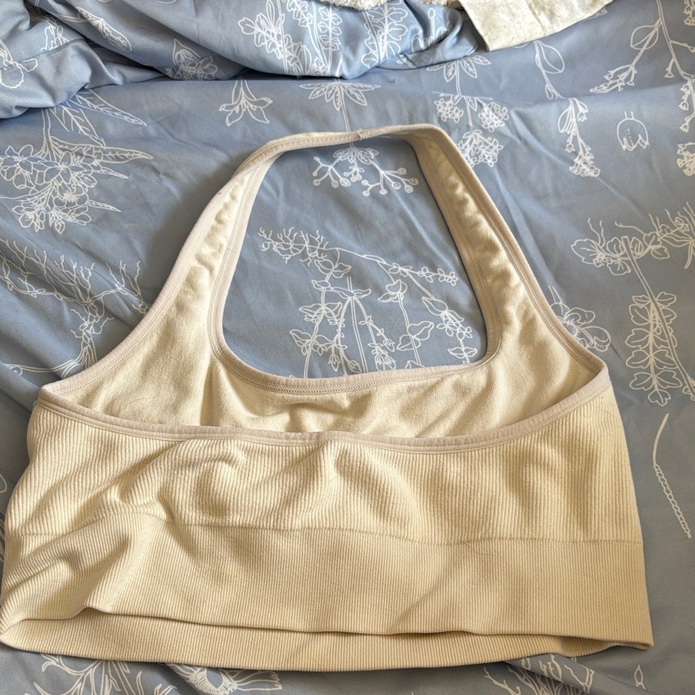 Fabletics Cream Ribbed Tank Top - Picture 2 of 2